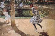 Joaquin Sorolla Elaine and Mary in the skipping china oil painting artist